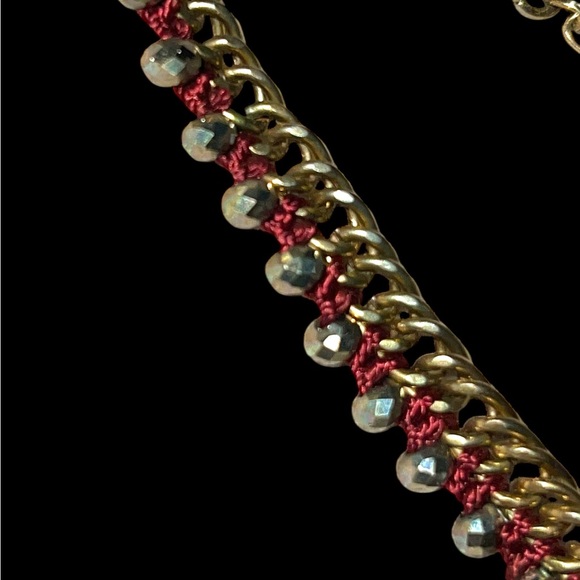 Anthropologie Fluttered Fleur Moth Butterfly Pendant Pink Gold Tone Necklace - Picture 5 of 7